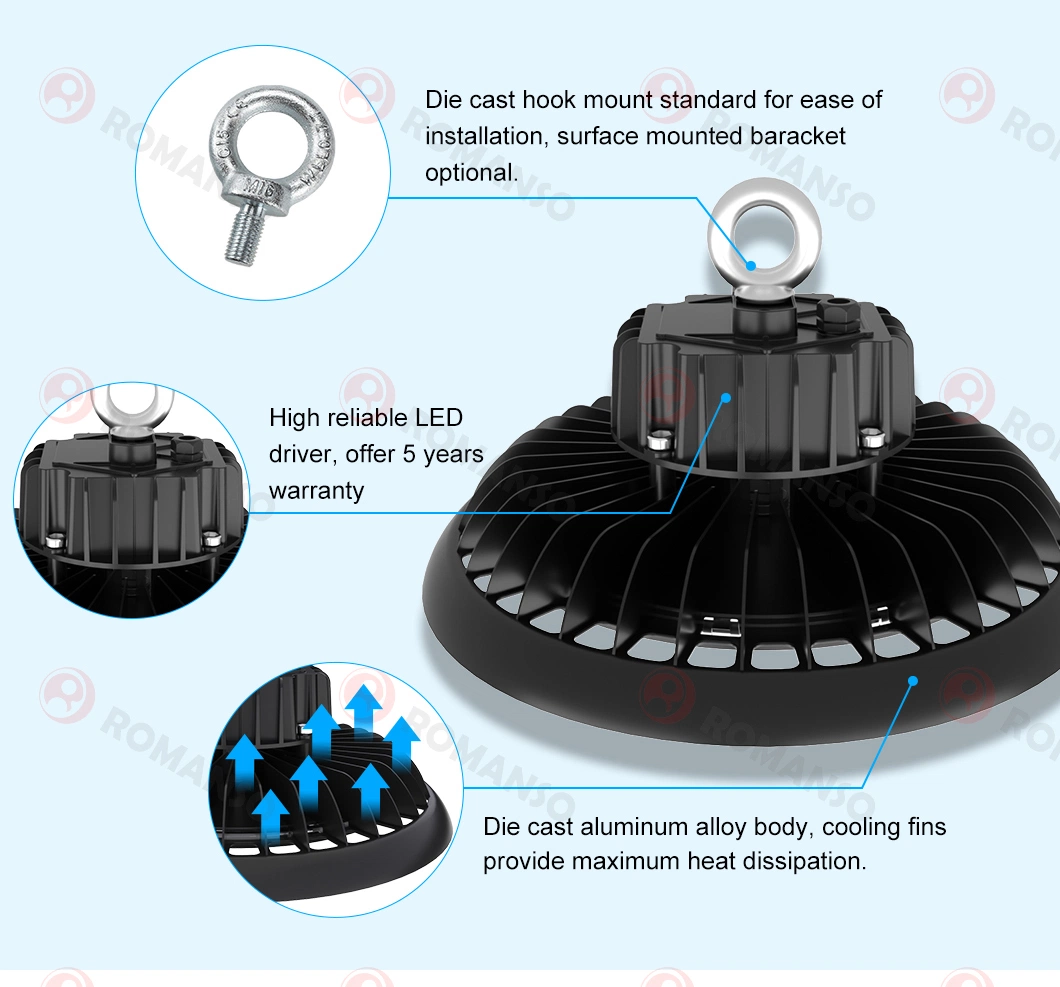 Eye Protection IP65 Cattle Farm Epistar LED Warehouse High Bay Lighting